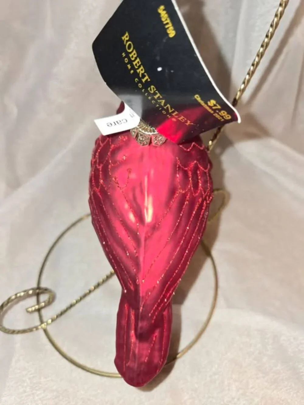 The Robert Stanley Glass Red Cardinal Christmas Ornaments 5